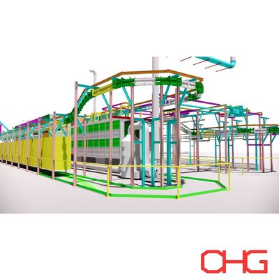 Buen precio Línea de pretratamiento para electroforesis/electroforética KTL/EPD Categorías de revestimiento Línea de producción de revestimiento en línea