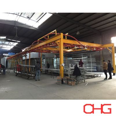 Equipo semiautomático de recubrimiento en polvo para la línea de producción de perfiles de aluminio