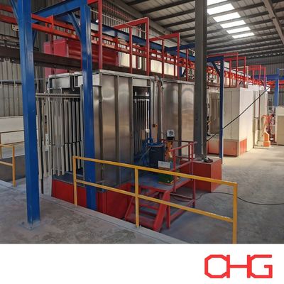 Buen precio Línea de producción de recubrimiento en polvo de perfil de aluminio personalizada con sistema transportador automático y tipo de método en línea