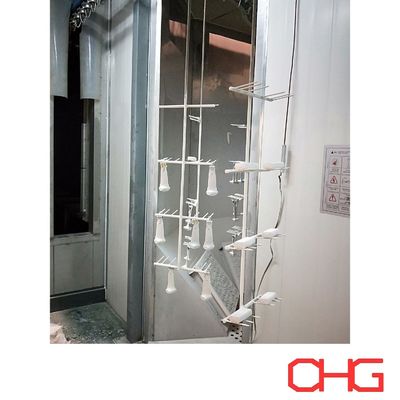 Aplicaciones industriales Línea de pintura automática profesional para rociar lubricantes de vidrio con personalización del sistema de transportadores