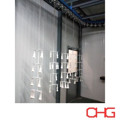 Línea de pintura húmeda de lubricante de vidrio con sistema de transporte con datos técnicos personalizados e instalación de equipos de guía