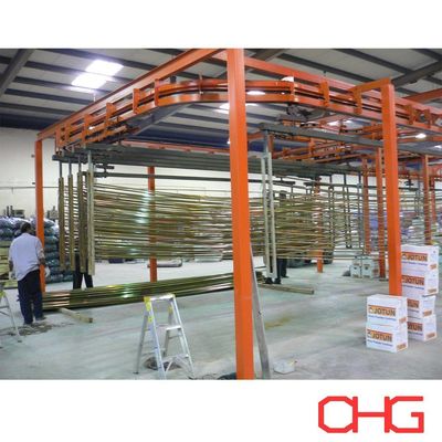 Línea de producción automática de recubrimiento de polvo con pistolas de pulverización electrostáticas Datos técnicos personalizables