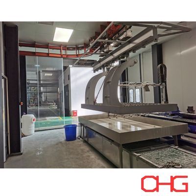 Buen precio Partes de maquinaria pesada Pintura líquida húmeda Fumigación Equipo de línea de producción con unidad de control PLC en línea