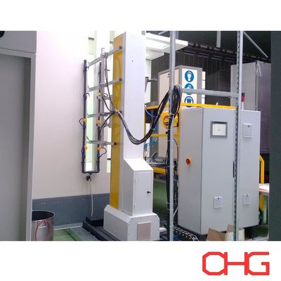 Buen precio Línea de recubrimiento en polvo superior con cabina de pulverización de PVC y lavado a presión de pretratamiento Su solución de recubrimiento integral en línea