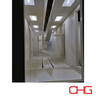 Línea de producción de recubrimiento de polvo de transporte aéreo monorrail para el sistema de recubrimiento