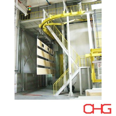 Línea de producción automática de recubrimiento en polvo para gabinete de control eléctrico de hierro