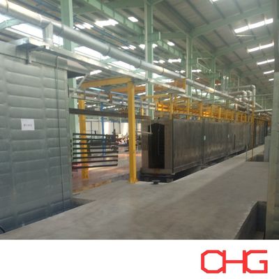 Buen precio Línea de recubrimiento en polvo para perfiles de aluminio con sistema transportador aéreo y carga manual para respaldar una producción diversa en línea