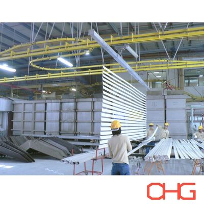Buen precio Línea de producción profesional de recubrimiento automático en polvo para perfiles de aluminio en línea