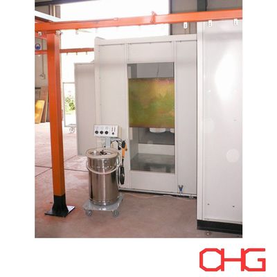 Cabina de recubrimiento manual de polvo con sistema de pulverización electrostática para recubrimiento de piezas y componentes metálicos personalizados