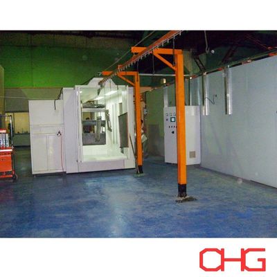 Buen precio Línea de Pintura en Polvo Manual Personalizada con Cabina de Pintura de Acero al Carbono en línea