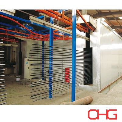 Línea automática de recubrimiento de polvo personalizado para perfiles de aluminio Tecnología avanzada