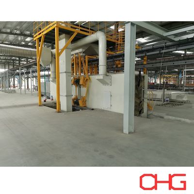 Línea de recubrimiento automático de polvo personalizada que combina la fumigación electrostática y el recubrimiento manual para una alta eficiencia de producción