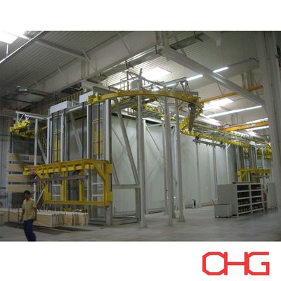 Buen precio Professional Customized Iron Electric Control Cabinet Powder Coating Line with Lift and Hardware Spraying Equipment en línea
