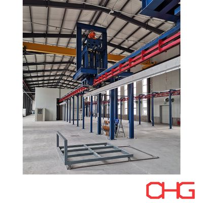Buen precio Datos técnicos Sistema de transporte aéreo personalizado para piezas estructurales en una línea profesional de recubrimiento en polvo en línea