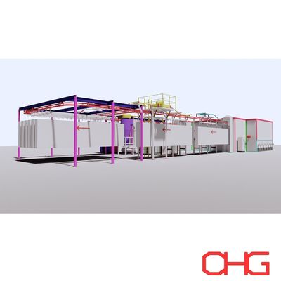 Buen precio Línea electrostática automática de recubrimiento de polvo en equipos de pulverización de material de sustrato metálico en línea