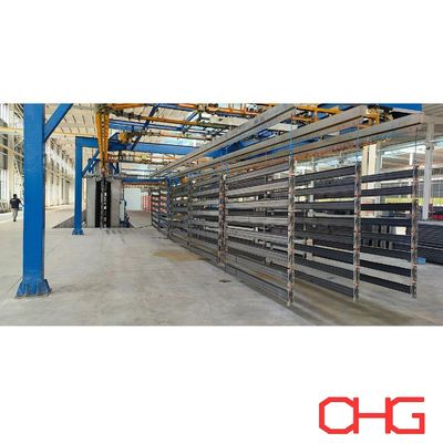 Buen precio Línea automática de recubrimiento de polvo de estanterías metálicas con sistema de transporte libre de energía y horno de curado en línea