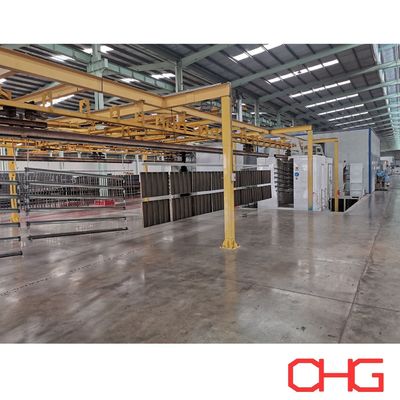 Línea de recubrimiento profesional de polvo electrostático para perfiles de aluminio fabricados