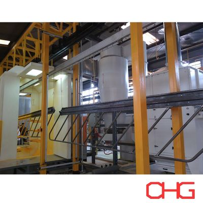 Buen precio Línea de producción de recubrimiento en polvo para piezas metálicas Unidad de control PLC y sistema transportador en línea