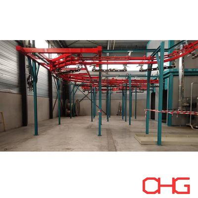 Buen precio Sistema de transporte aéreo de energía y libre para recubrimiento de piezas de acero Línea de producción Guía de servicio postventa Equipo de instalación en línea