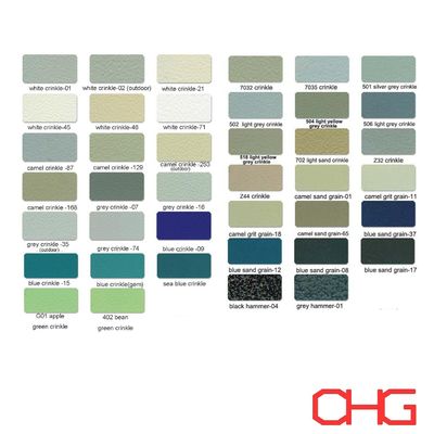 Polvo de recubrimiento de polvo epoxi y duradero para recubrimiento estático por fricción 9-12 m2/kg Cobertura 180 ordm C Temperatura normal Curado