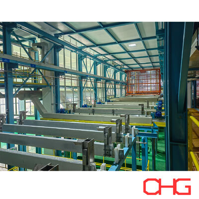E Línea de recubrimiento con proceso continuo totalmente automatizado para anodización y recubrimiento electroforético de componentes de aluminio